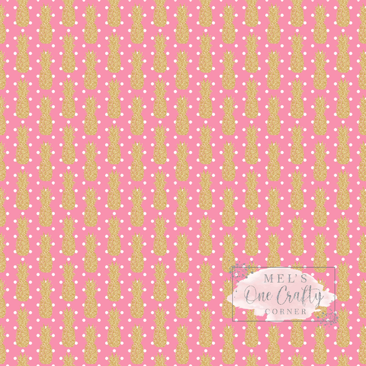 12x12 Vinyl Sheet - Glitter Pineapple