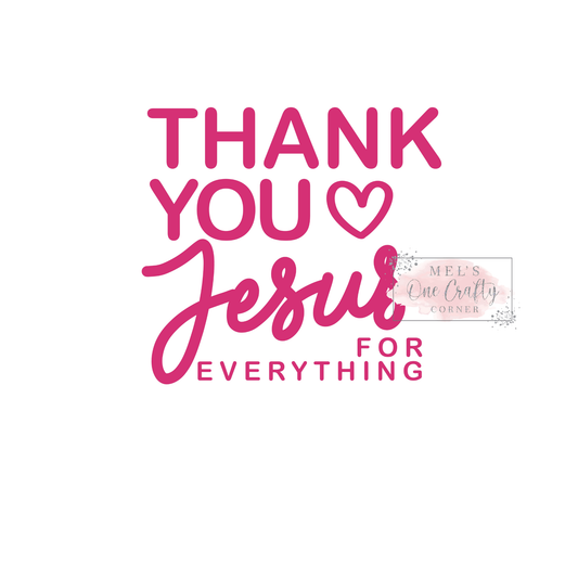 Thank You Jesus (pink) - DTF Transfer