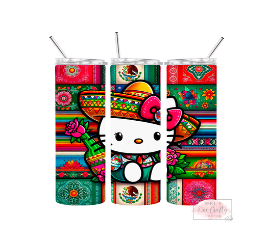 Sublimation Print Tumbler Wrap - Mexican Kitty