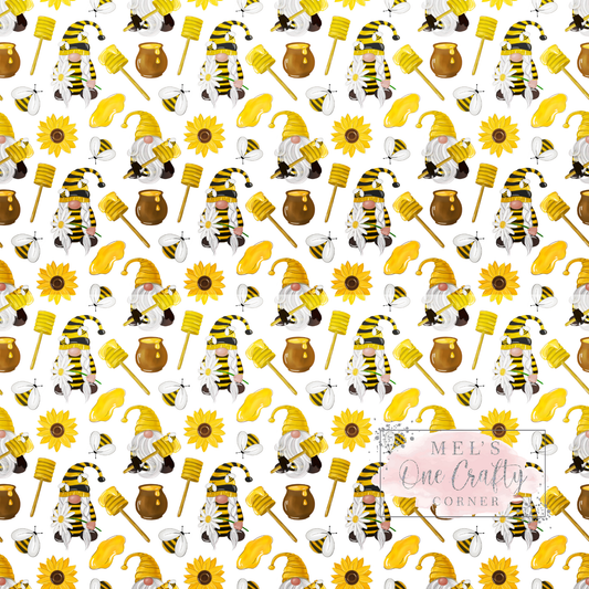 12x12 Vinyl Sheet - Bee Gnomes
