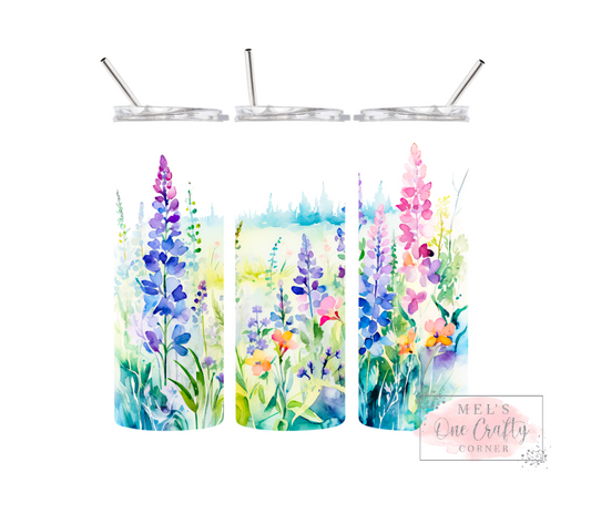 Sublimation Print Tumbler Wrap - Floral Watercolor