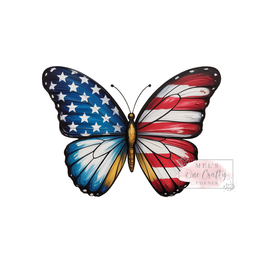 Patriotic Butterfly - DTF Transfer