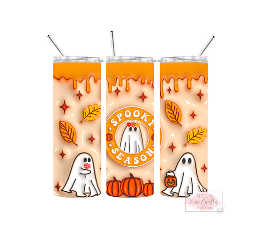 Sublimation Print Tumbler Wrap - Spooky Ghost Season