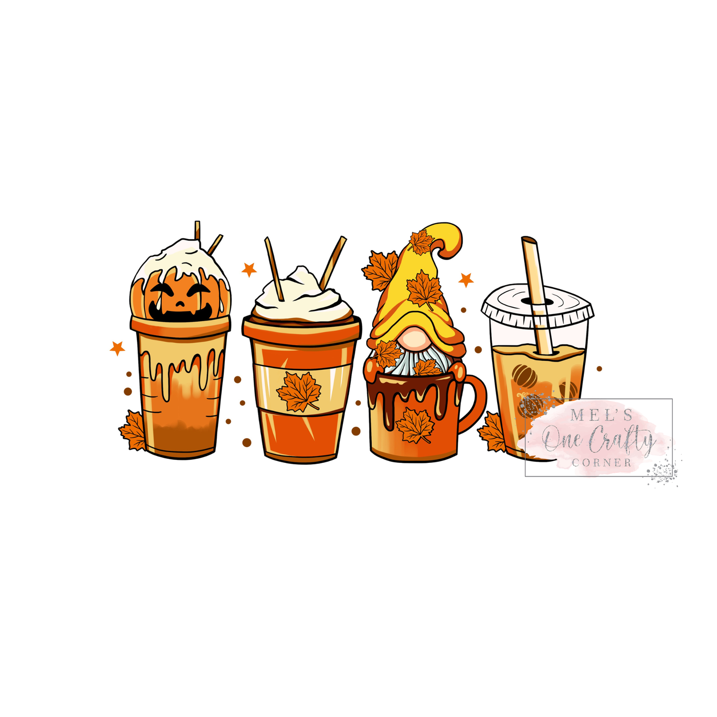 Pumpkin Autumn Coffee - DTF Transfer