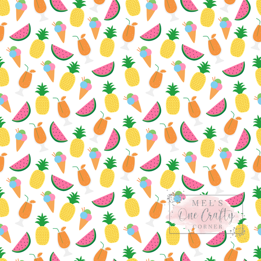 12x12 Vinyl Sheet - Fruit Drinks