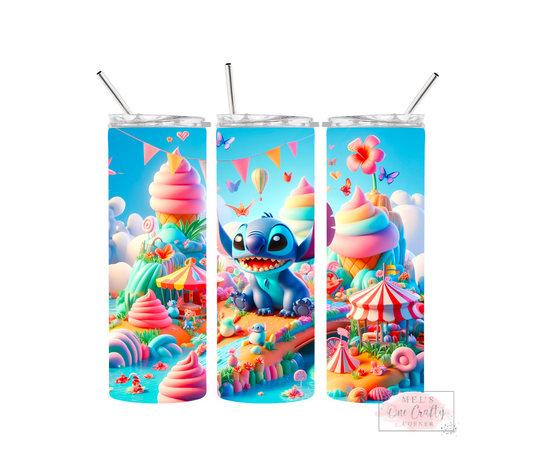 Sublimation Print Tumbler - Blue Land