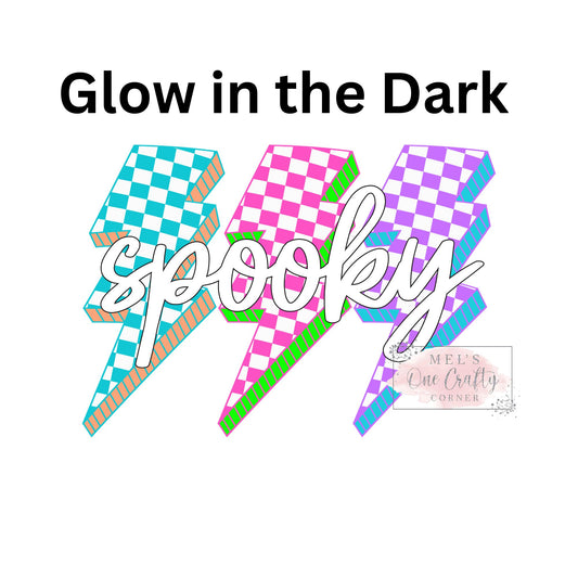 Glow in the Dark Spooky Thunderbolt - DTF Transfer