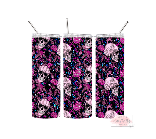 Sublimation Print Tumbler Wrap - Skull Party