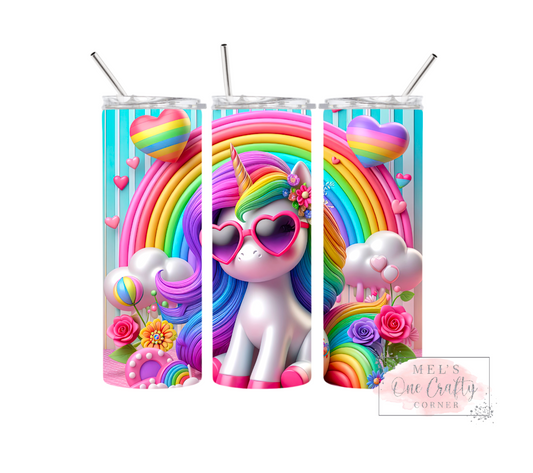 Sublimation Print Tumbler Wrap - Rainbow Unicorn