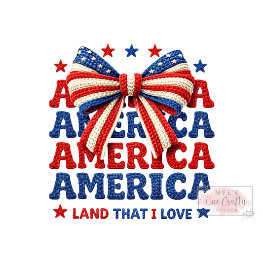Faux Yarn America - DTF Transfer