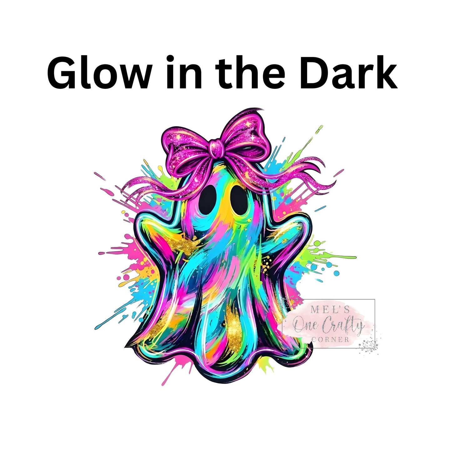 Glow in the Dark Splash Ghost  - DTF Transfer