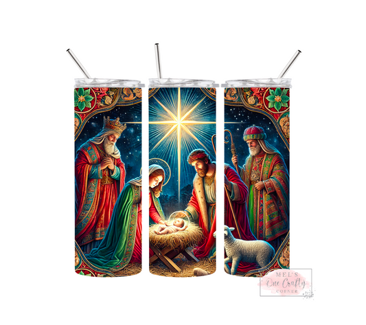 Sublimation Print Tumbler Wrap - Nativity Scene