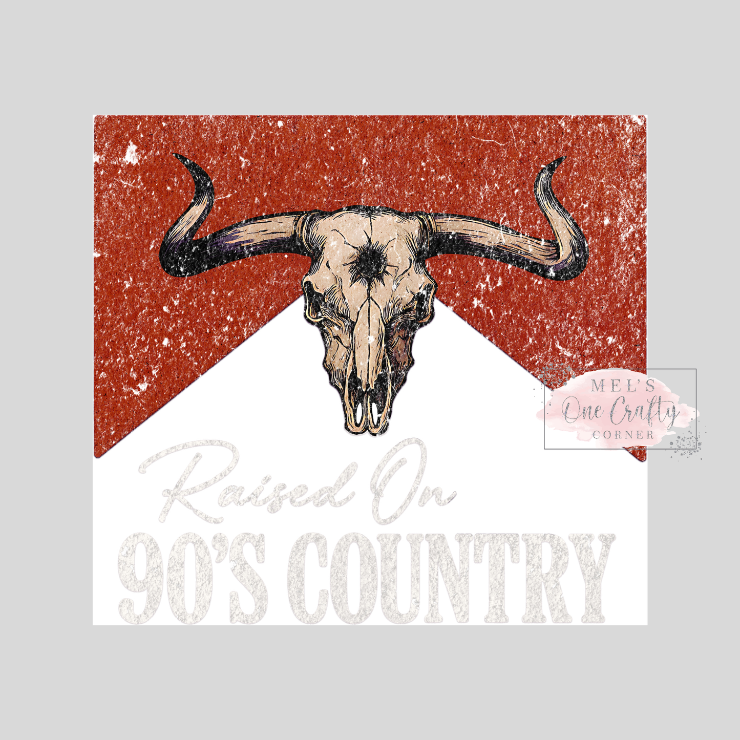 Raised on 90s Country (white) - DTF Transfer