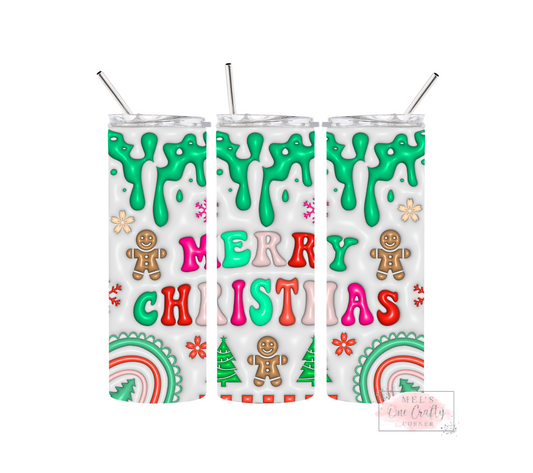 Sublimation Print Tumbler - Inflated Merry Christmas