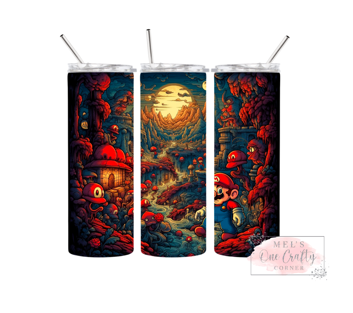 Sublimation Print Tumbler Wrap - Super Mar