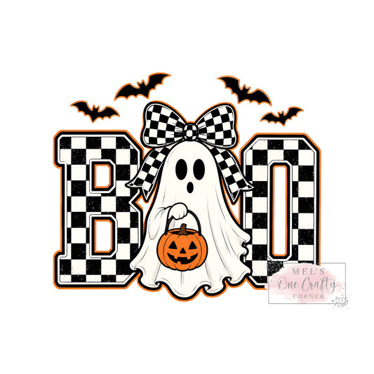 Orange Boo Ghost - DTF Transfer