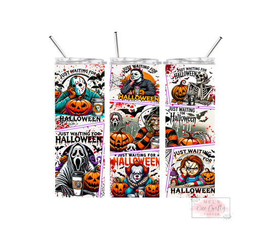 Sublimation Print Tumbler Wrap - Waiting for Halloween