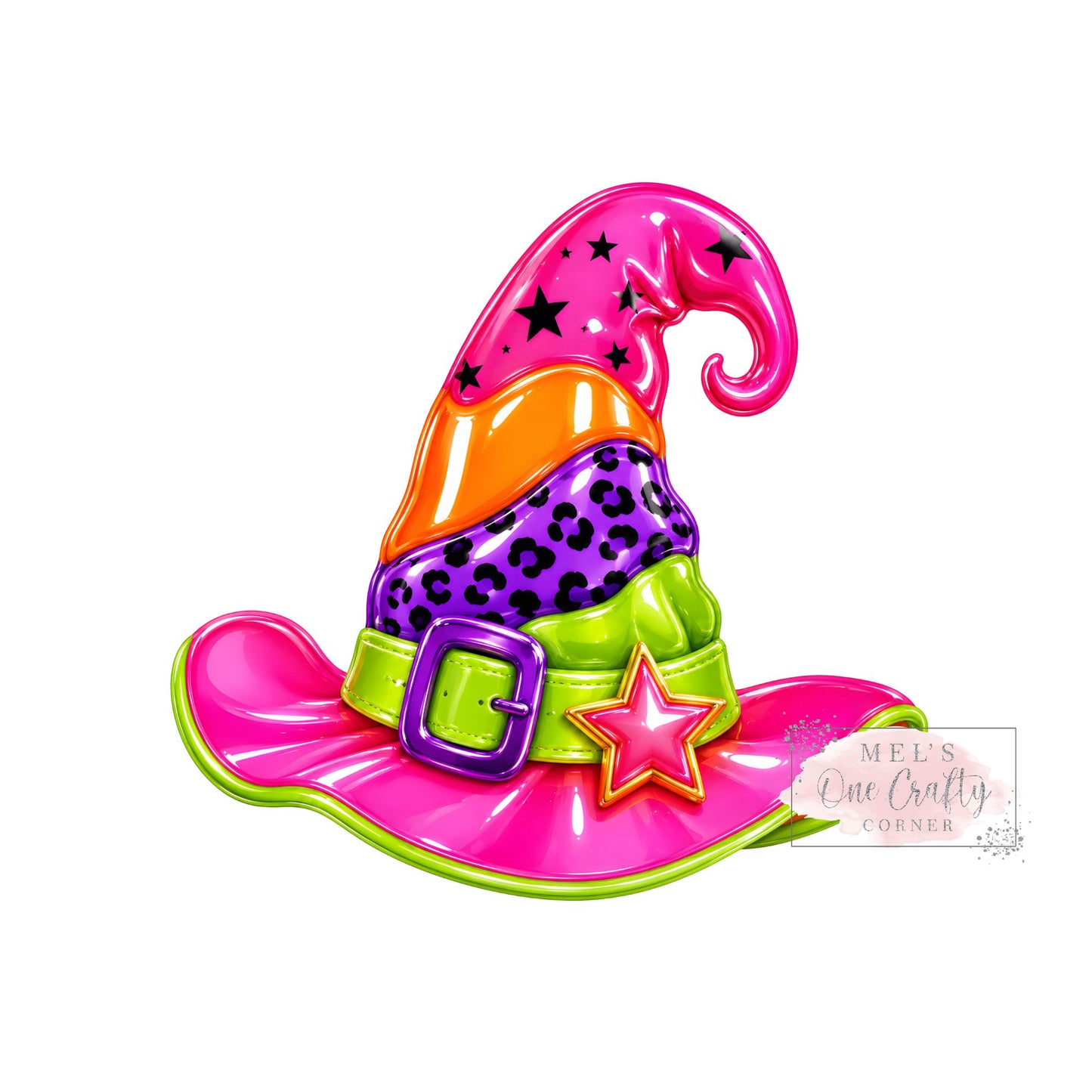 Neon Witch Hat - DTF Transfer