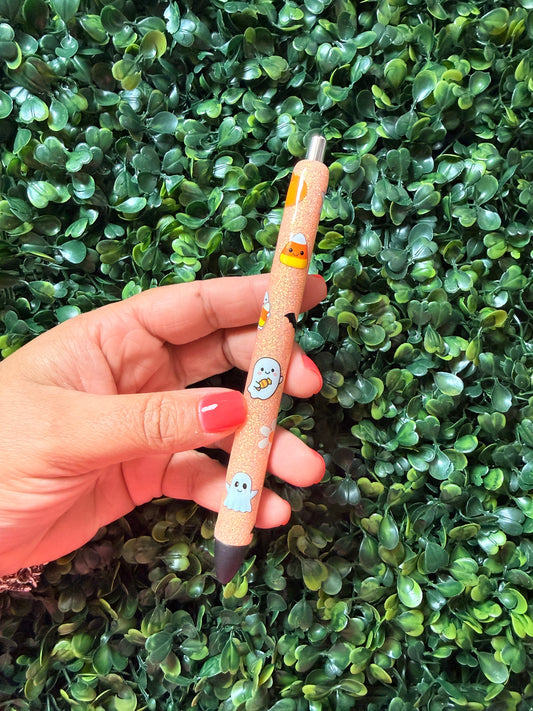 Halloween Pumpkin Glitter Pen