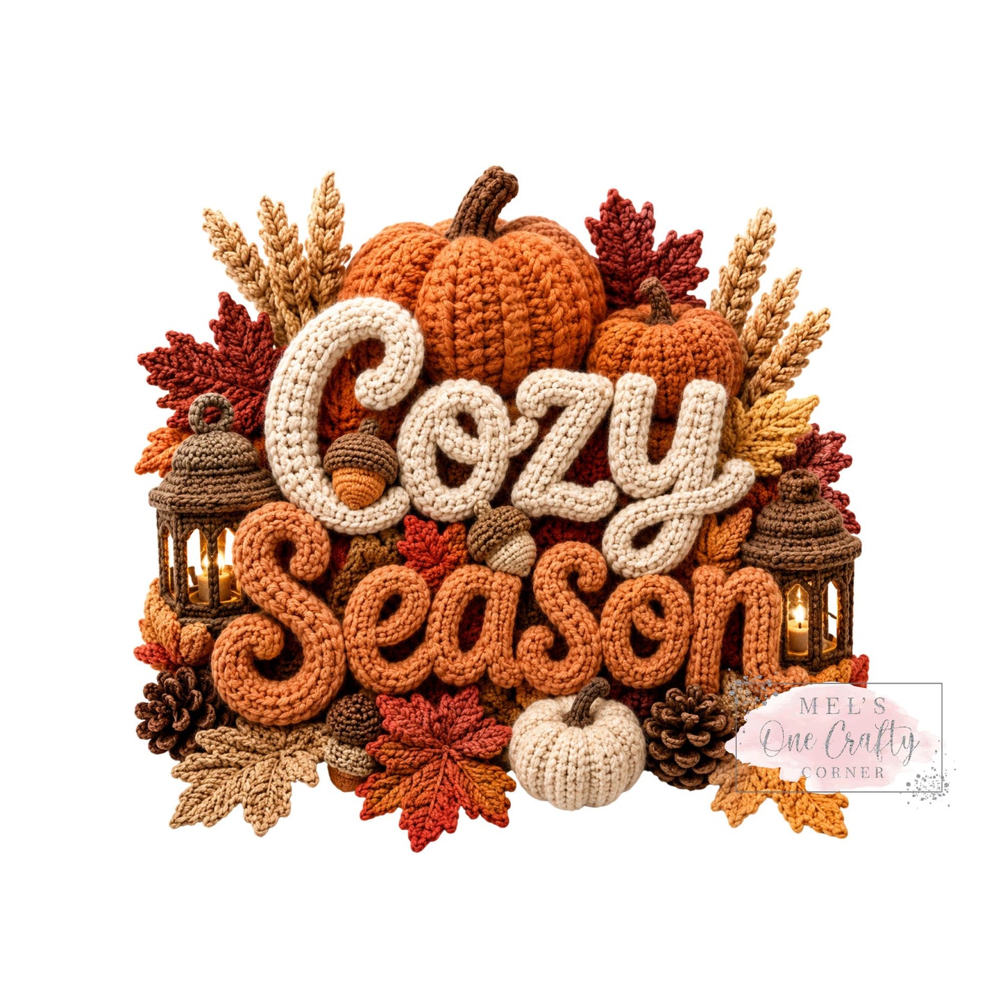 Cozy Season Autumn Faux Yarn - DTF Transfer