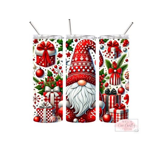 Red X-Mas Gnome Tumbler