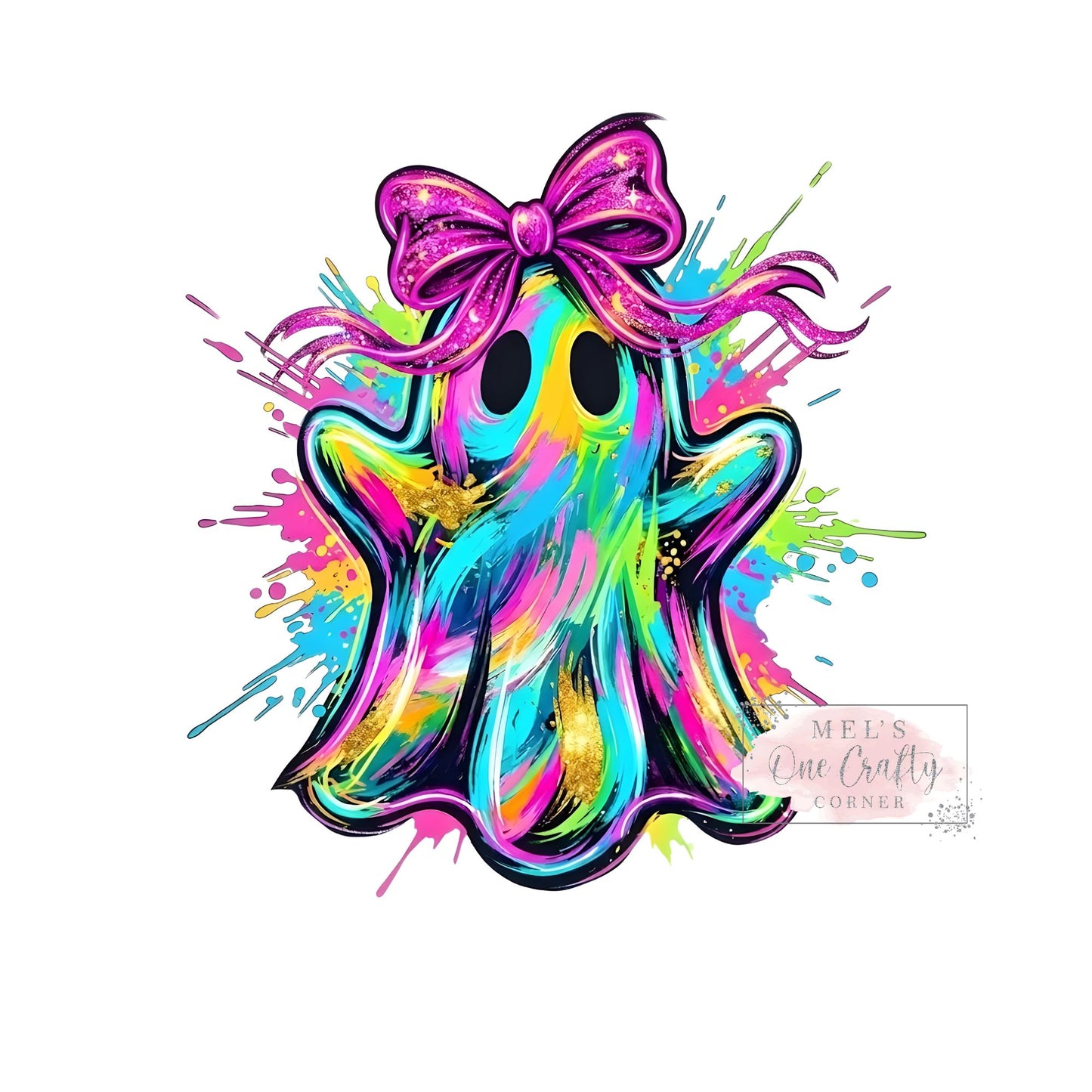 Splash Neon Ghost - DTF Transfer