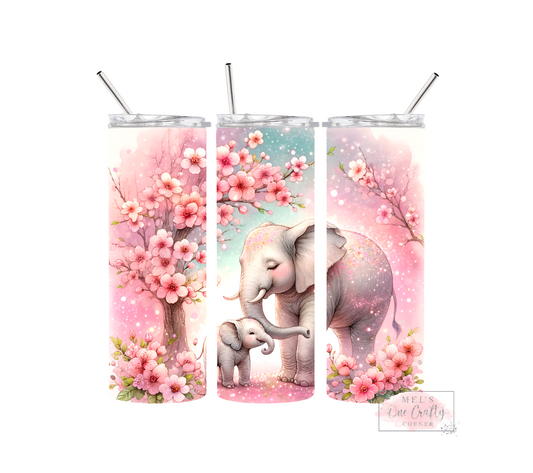 Sublimation Print Tumbler Wrap - Elephants