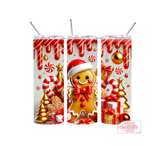 Sublimation Print Tumbler Wrap - Gold Ginger