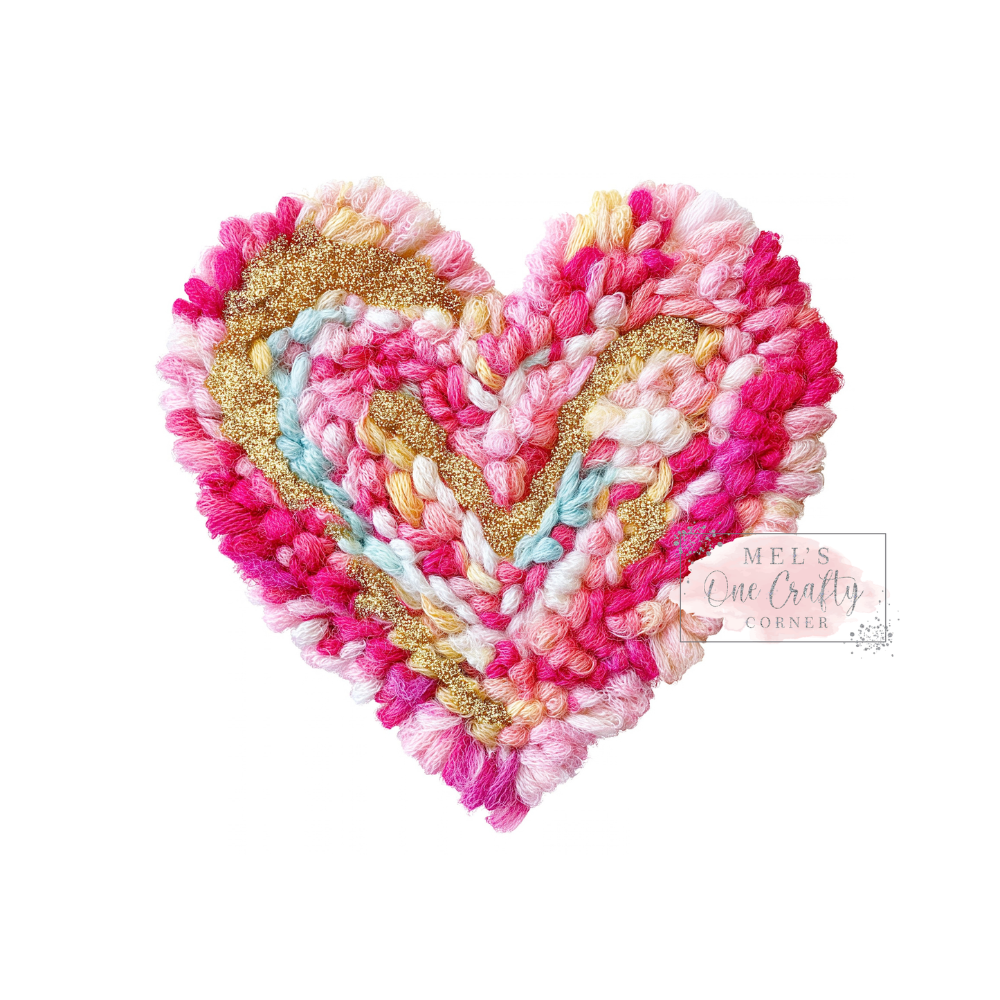 Faux Yarn Heart - DTF Transfer