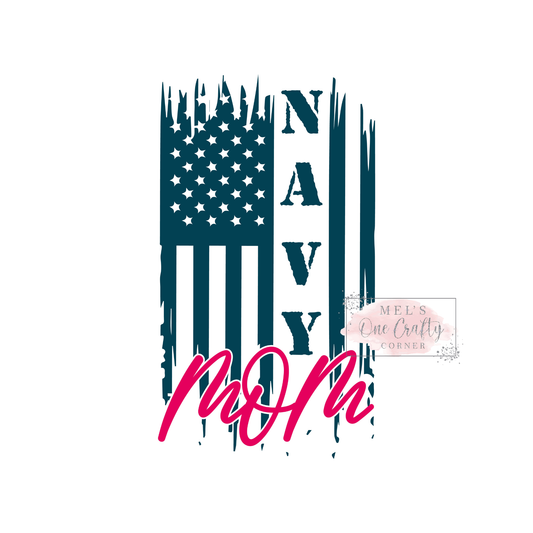 Navy Mom (blue) - DTF Transfer