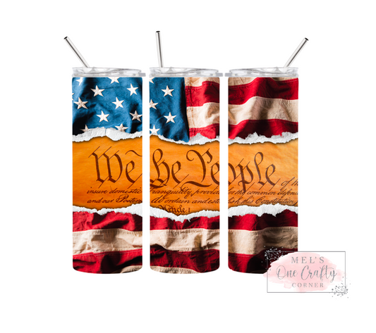 Sublimation Print Tumbler Wrap - We The People