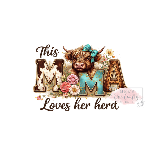 This Mama Loves Her Herd - DTF Transfer