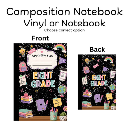 COMPOSITION VINYL OR NOTEBOOK - EIGHT GRADE