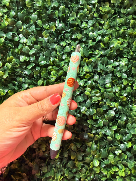 Teal Concha Glitter Pen