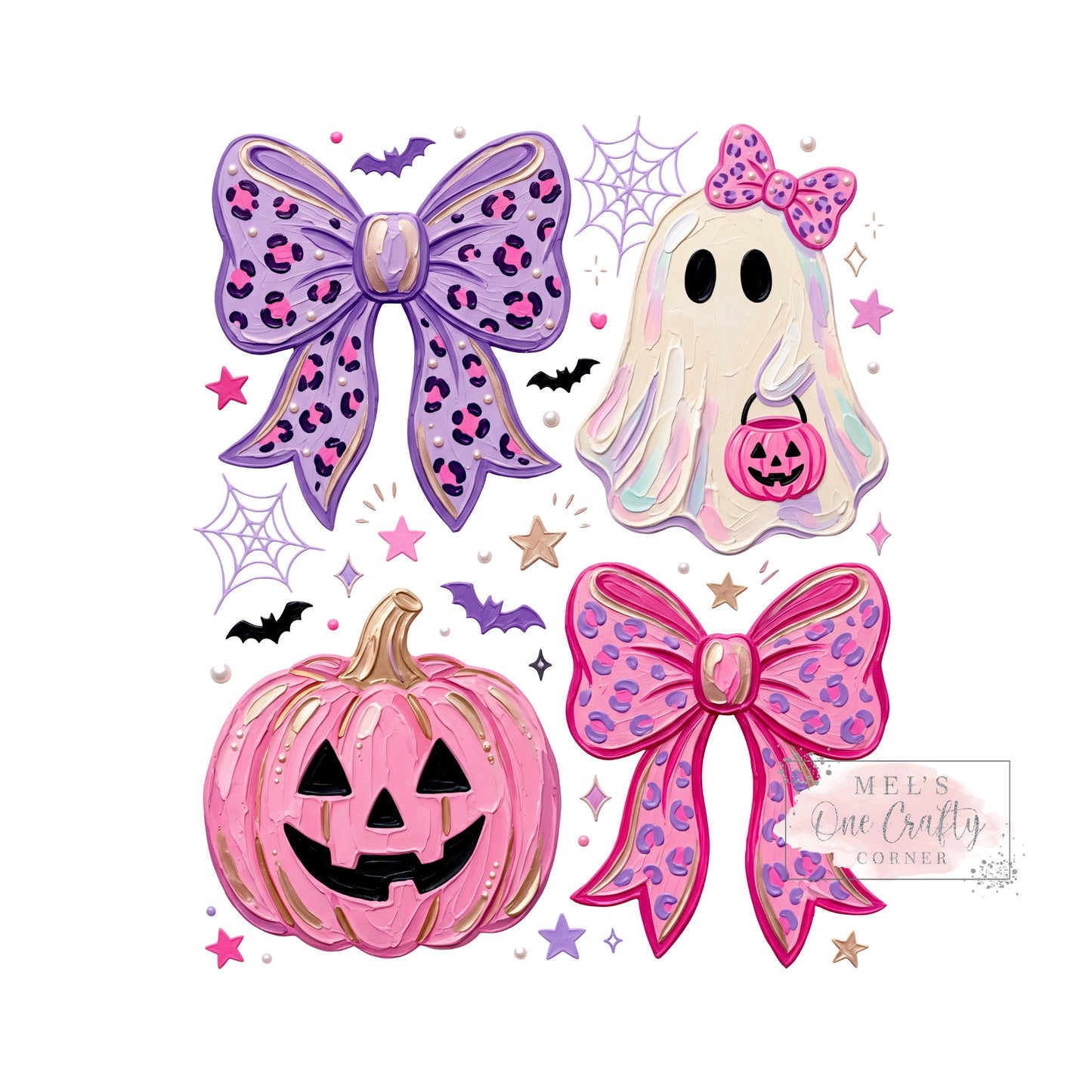 Preppy Ghost Coquette Clay - DTF Transfer