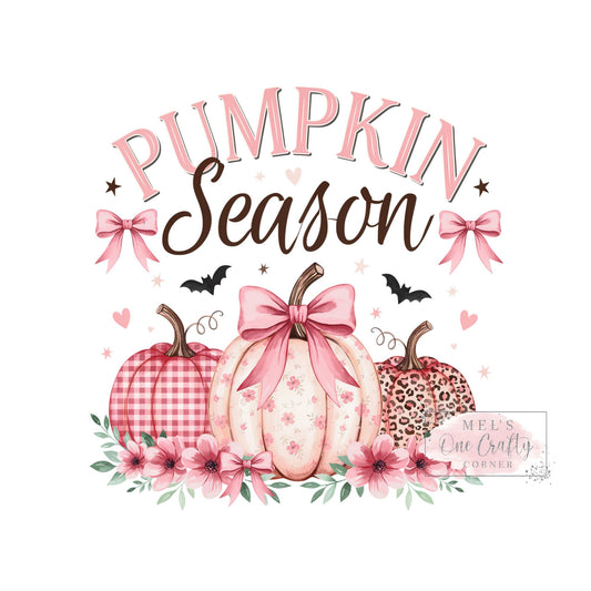 Pink Pumpkin Season - DTF Transfer