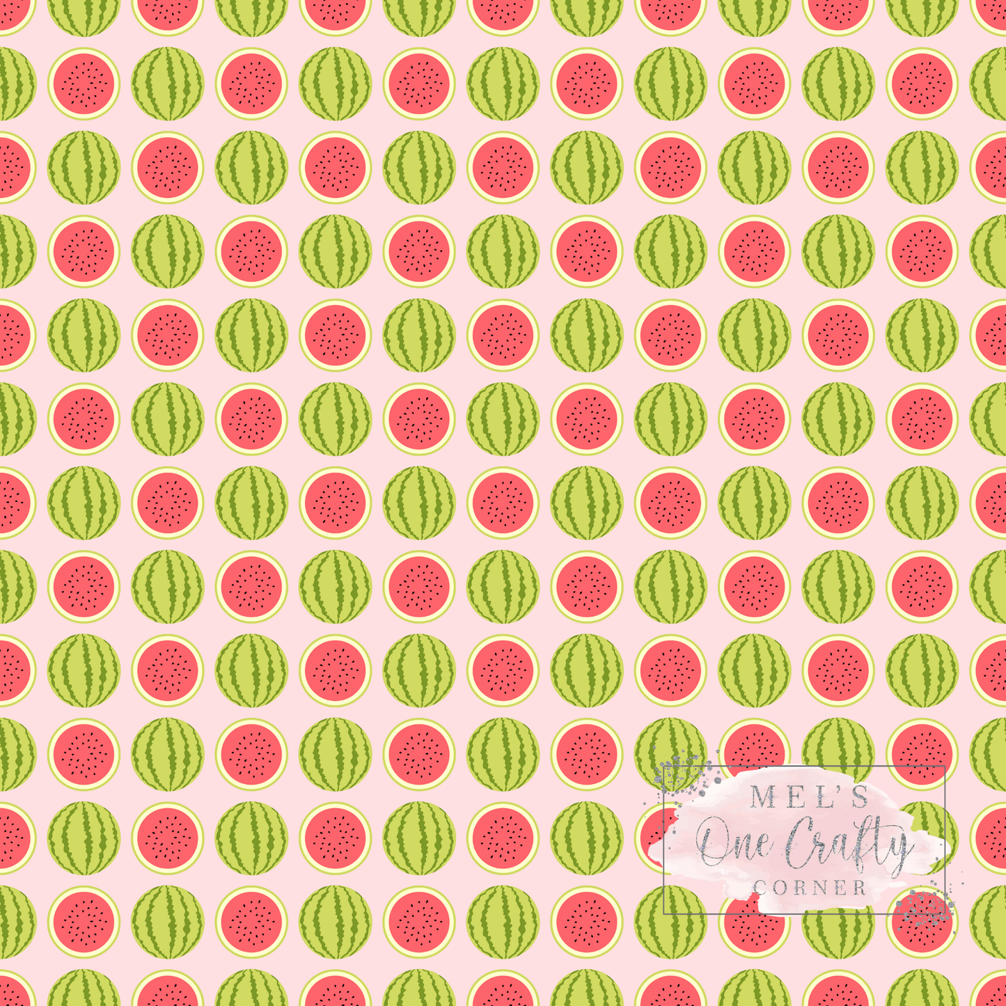 12x12 Vinyl Sheet - Watermelon Halves