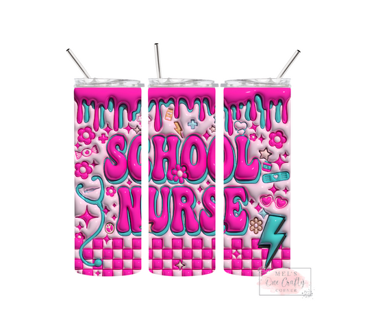 Sublimation Print Tumbler Wrap - School Nurse