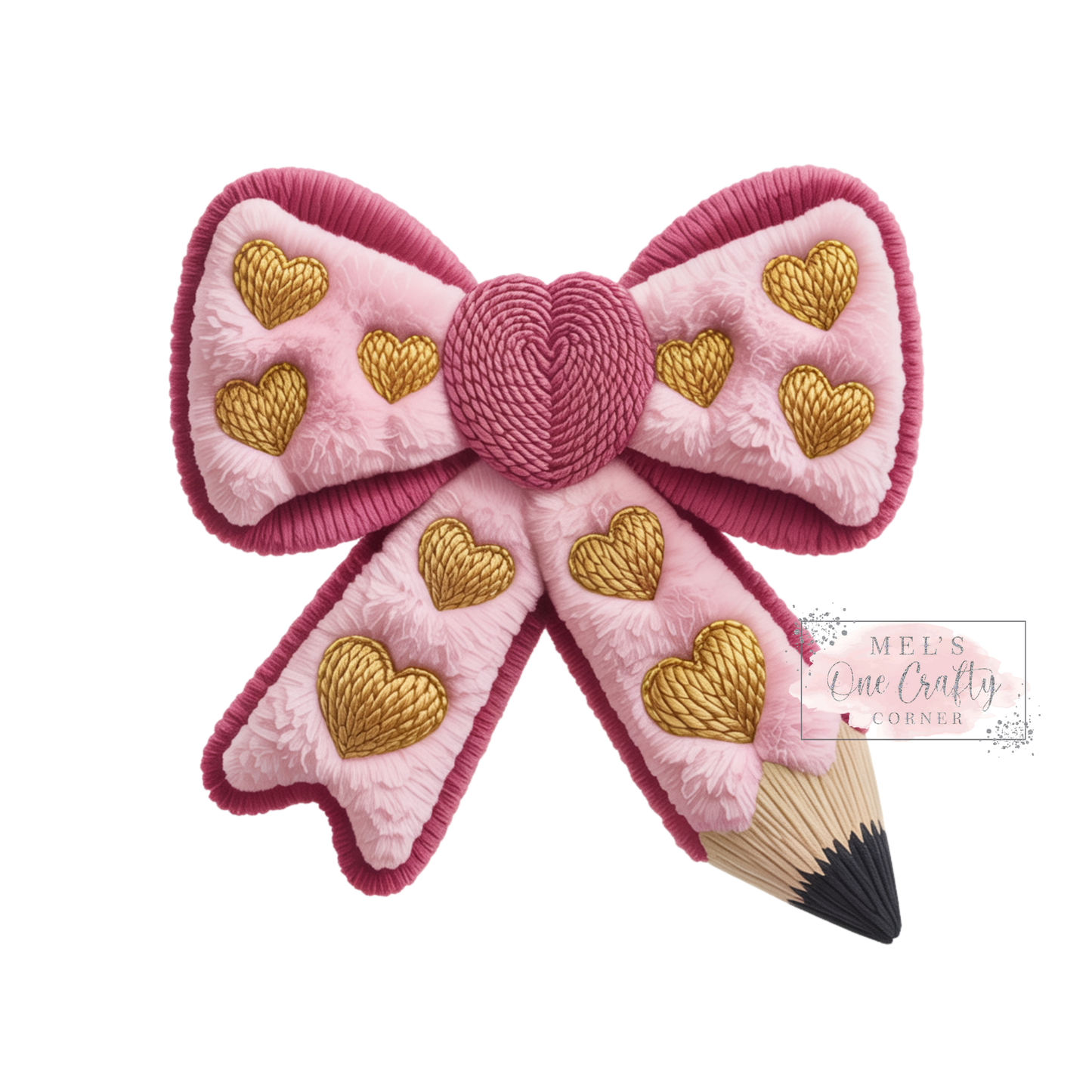 Faux Yarn Coquette Pencil - DTF Transfer