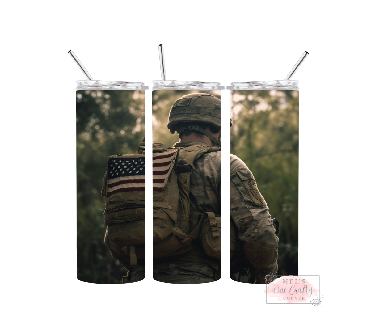 Sublimation Print Tumbler Wrap - Military Warrior