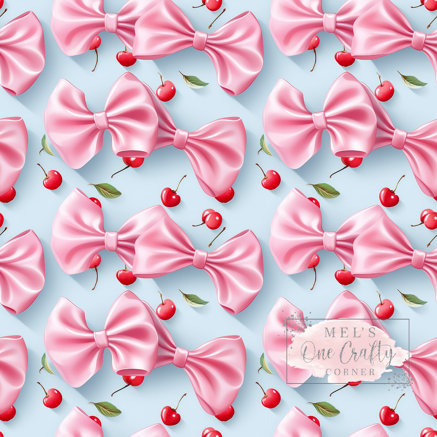 12x12 Vinyl Sheet - Bows & Cherries