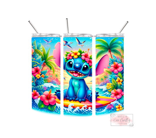 Sublimation Print Tumbler - Blue Surf