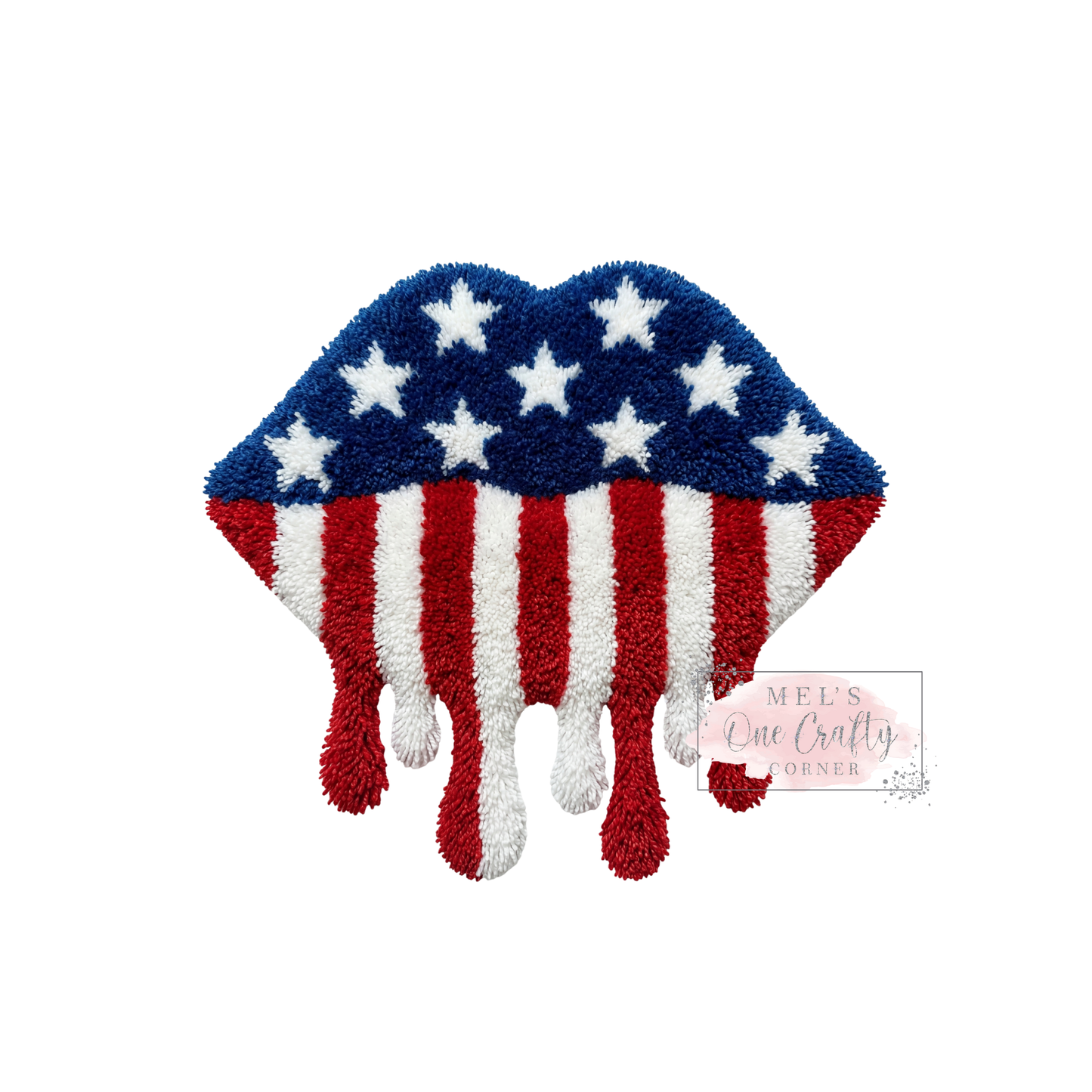 Faux Yarn American Lips - DTF Transfer