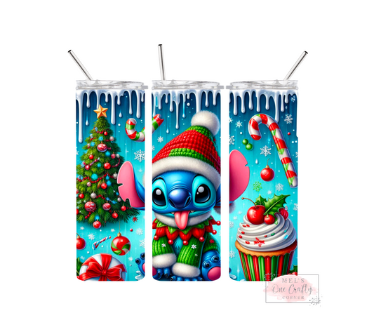 Sublimation Print Tumbler - Blue Baby Christmas