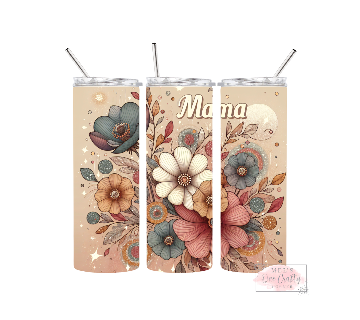 Sublimation Print Tumbler Wrap - Mama Retro