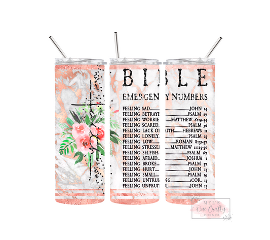 Sublimation Print Tumbler Wrap - Bible Numbers