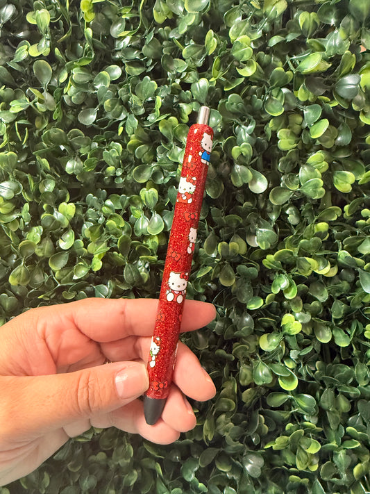 Red HK Glitter Pen
