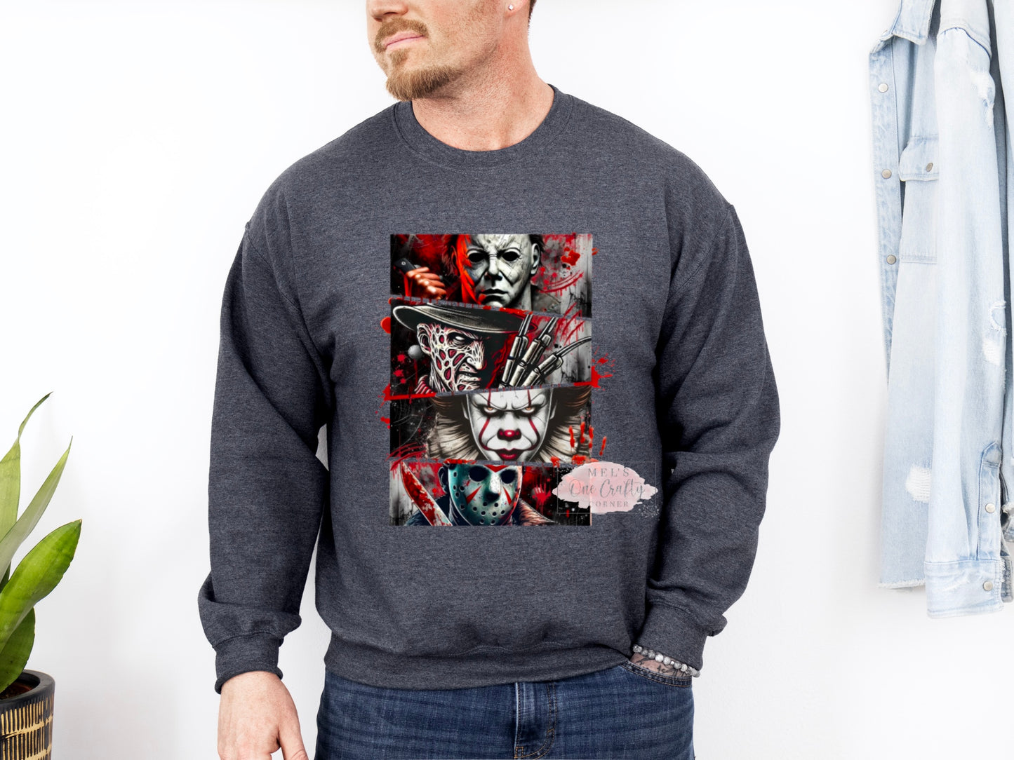 Unisex Halloween Horror Crew Neck Sweater