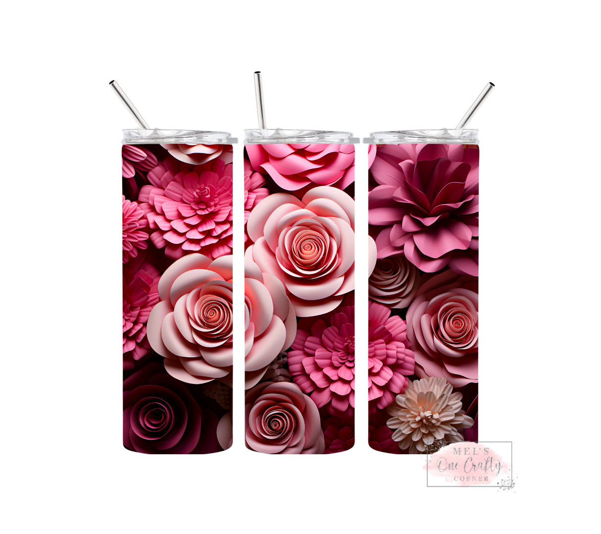 Sublimation Print Tumbler Wrap - V-Day Floral Bunch