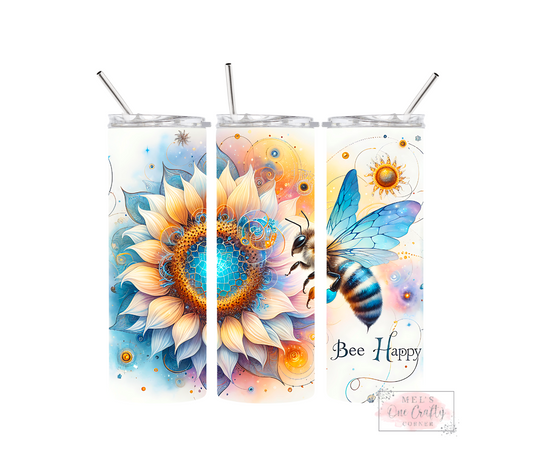 Sublimation Print Tumbler - Be Happy